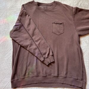 AERIE Distressed Styled Crew Sweater L Oversized - American Eagle